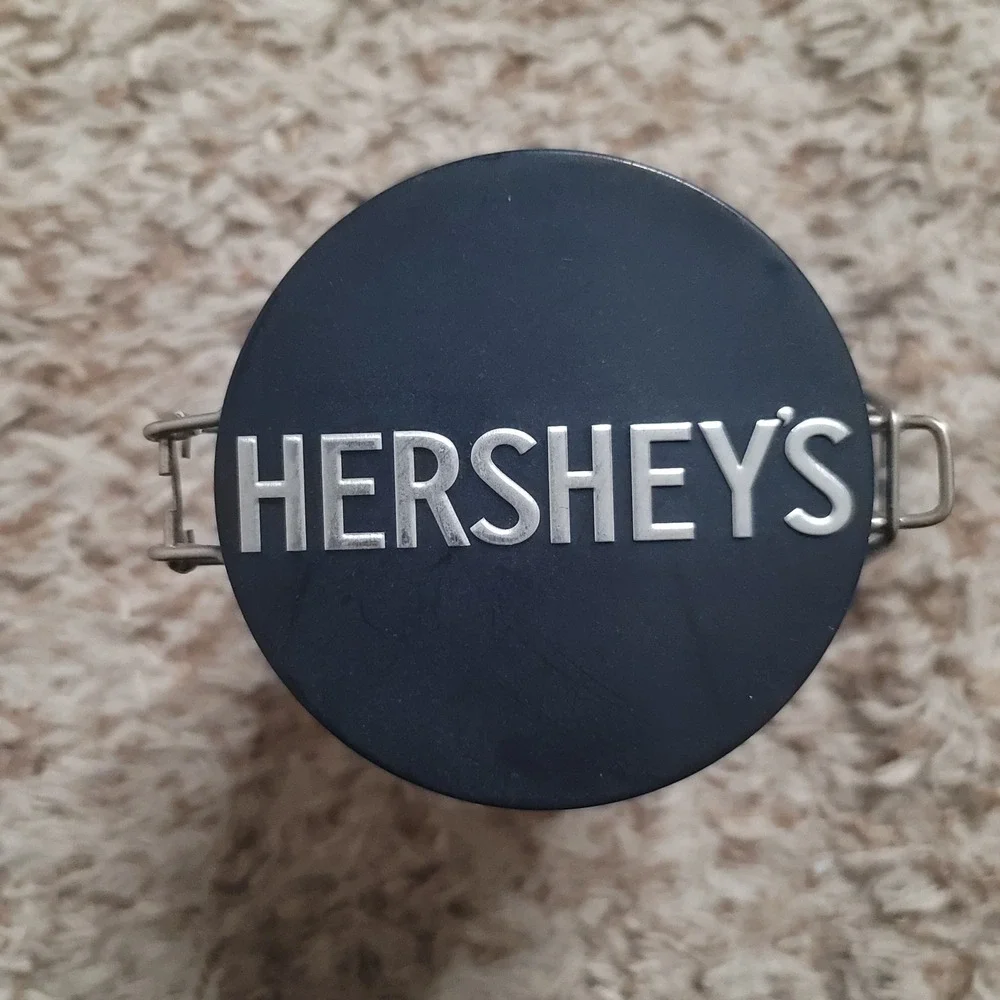 Hershey's Kisses Collectible Tin‎ Blue Vintage Style A Kiss For You Latch Can